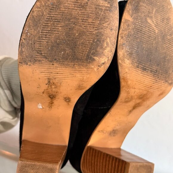 Steve Madden Black Peep-Toe Booties – Size 8M - Picture 5 of 7